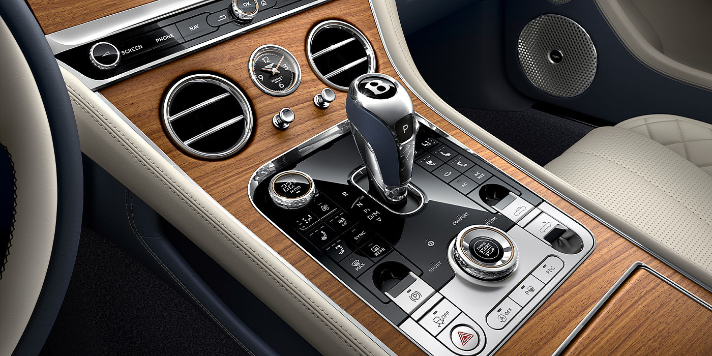 Bentley Bristol Bentley Continental GTC Azure convertible front interior console detail