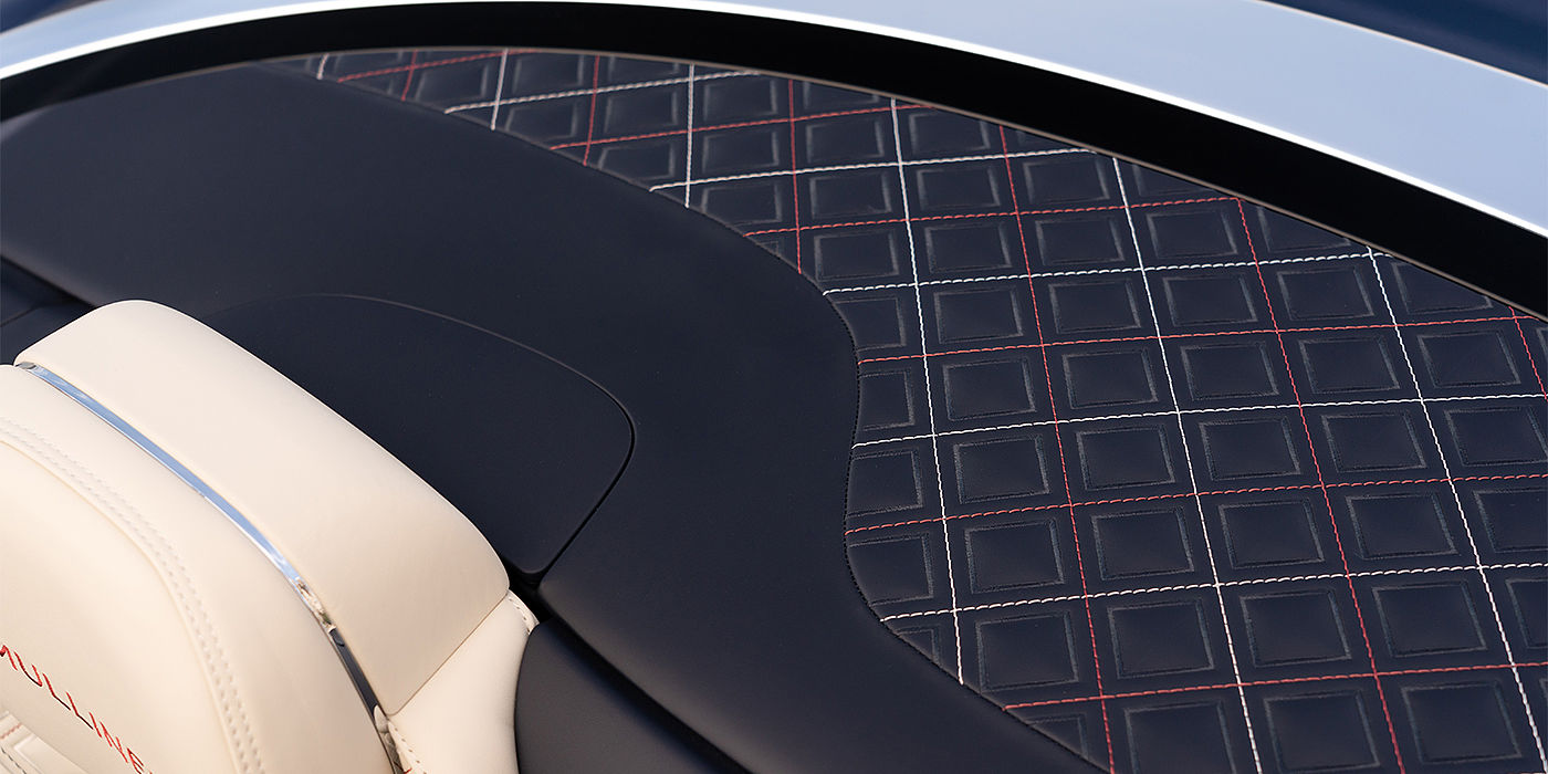 Bentley Bristol Bentley Continental GTC Mulliner convertible seat and cross stitched tonneau cover